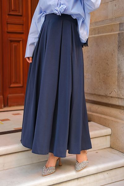 LOCCO Γυναικεία Linda Φούστα Navy Blue
