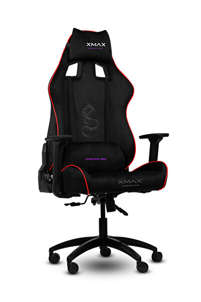 XMAX / Rio Plus Balerion Terletmez Kadife Kumaş Siyah Gaming Oyuncu Koltuğu / 120 Kg Taşır