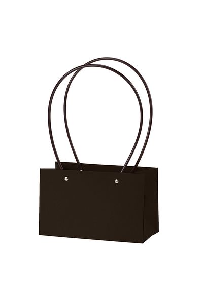 Createur Rectangular kraft bags with handle - black (set of 10 pieces)