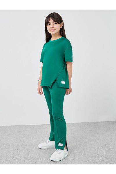 Styli Patch Detail Oversized T-Shirt and Flared Leggings Set