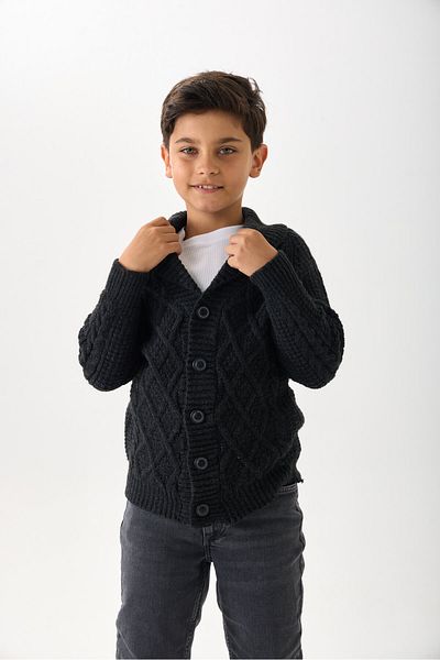 Nisrakids Boy's Knitwear Cardigan - Buttoned and Relaxed Fit