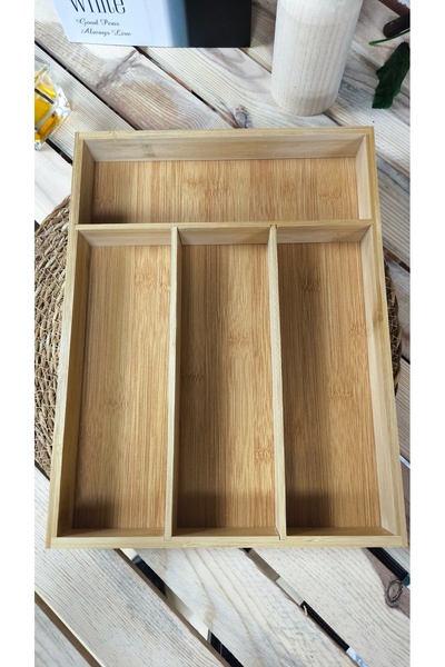 SOSYETE HOME41 BAMBU ÇEKMECE KAŞIKLIĞI, ÇATAL, KAŞIK, BIÇAK DÜZENLEYİCİ LÜKS