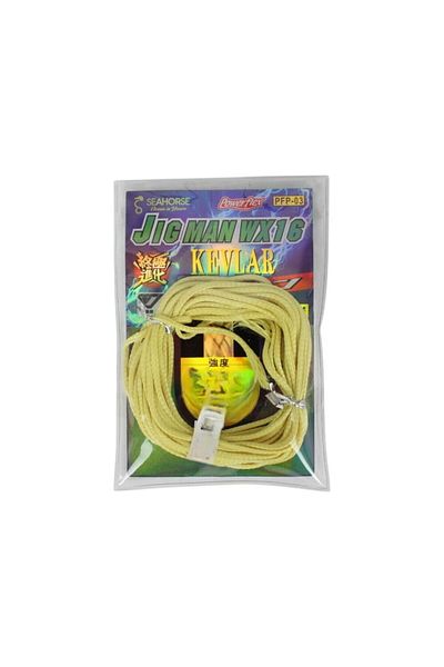 SEA HORSE Jig Man Wx16 Kevlar 300 Lb Snur de asistență