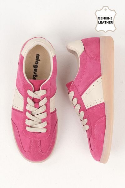 Mio Gusto Emilia Genuine Suede Fuchsia Color Women's Sports Shoes