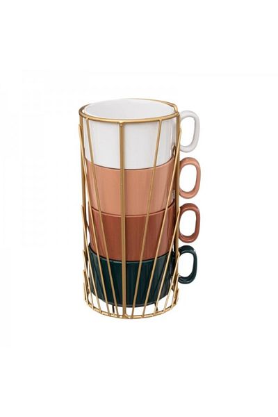 Secret de Gourmet Set of 4 cups with stand, Le Collectionneur, 250 ml