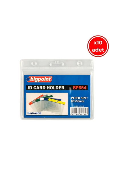 Bigpoint Prozirna torba za držač bedža, 10 komada, horizontalna, 85x55 mm, iz...