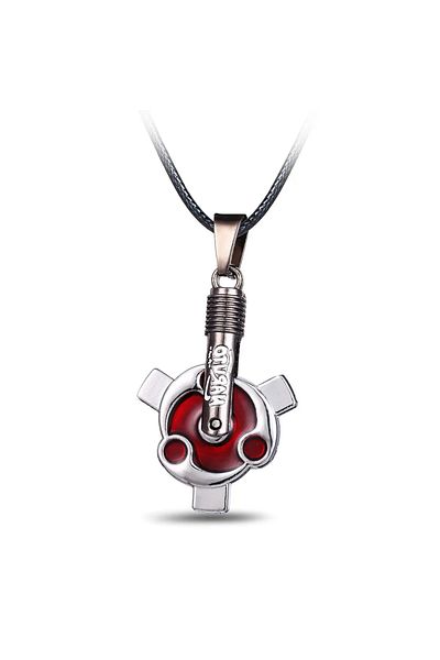 FG KONNİCHİWA Naruto 3-4cm Anime Periphery Pendant Necklace Jewelry Alloy Shuriken Decoration Mask Ornament Accessories