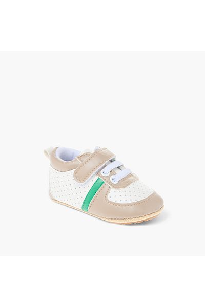 Juniors Panelled Booties with Hook and Loop Closure