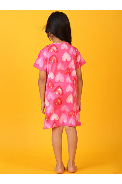 Anthrilo By Styli Hearts Print Mini Night Dress