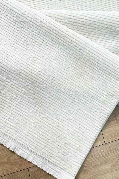 Decomia Home Berry Dokuma İskandinav Yumuşak Dokulu Bukleli Beyaz Yolluk Kori...