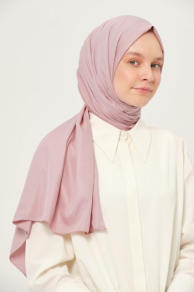 Madame Polo Plain Twil Shawl Powder Non-Slip Wrinkle-Free Fabric
