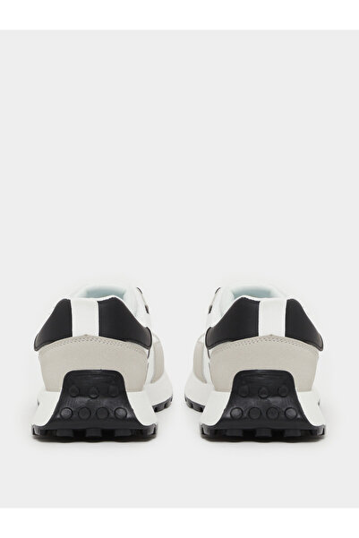 Styli Panelled Lace Up Platform Sole Sneakers