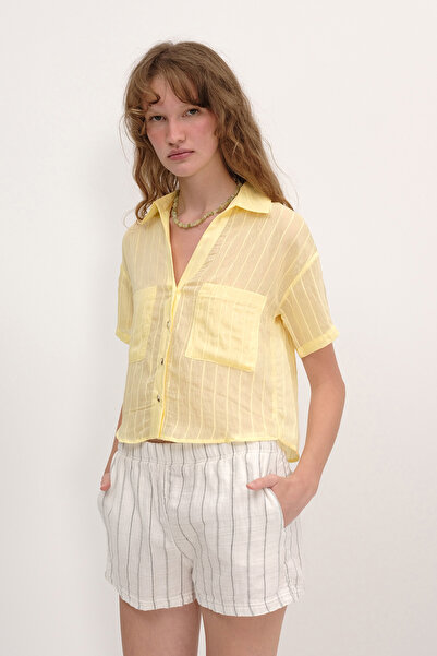 Addax Çift Cepli Kısa Kollu Gömlek G2110