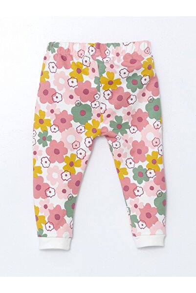 LC Waikiki Lcw Baby Elastic Waist Floral Baby Girl Sleepwear Bottom