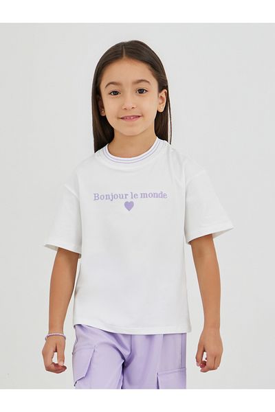 Styli Text Embroidered T-Shirt and Cargo Pants Set
