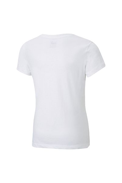 Puma Youth Girls Essentials+ Logo T-Shirt - White