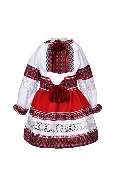 OEM Muntenia Folk Costume for girls, red, 9 years old