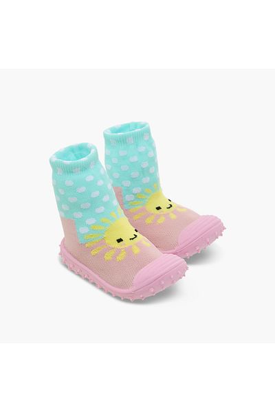 Juniors Polka Dot Sunshine Sock Sneakers