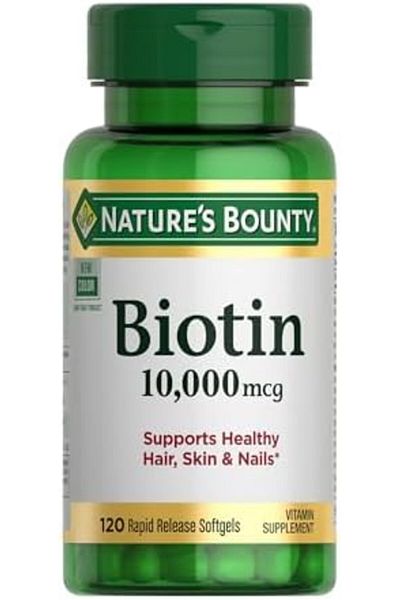 Nature's Bounty فيتامينات البيوتين للشعر والبشرة والأظافر، تدعم صحة الشعر والبشرة والأظافر، 10000 مجم