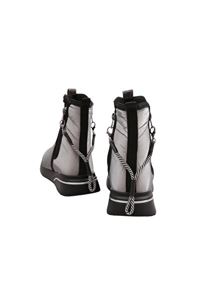 Doğan Women's Zippered Stone Striped Boots