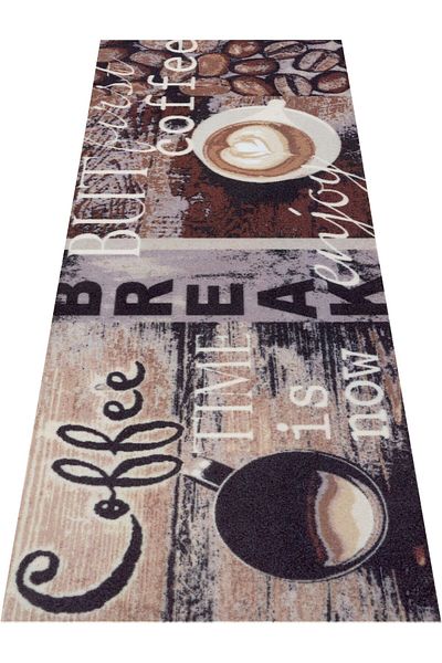 luna home Sibiu "Enjoy Coffee" thin non-slip kitchen rug, 50x150 cm