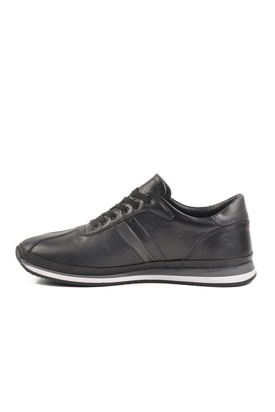 AYAKMOD Black Genuine Leather Large Size Men's Casual Shoes 3851058 m