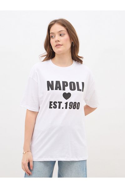 Styli Slogan Print Regular Fit T-Shirt