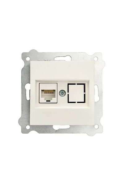 EXEN Priză de internet încastrată, cat. 6, albă / 290-000103-253