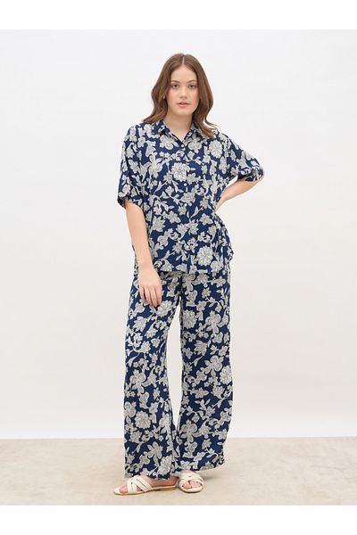 Styli All Over Print Oversized Shirt and Pants Co-Ords