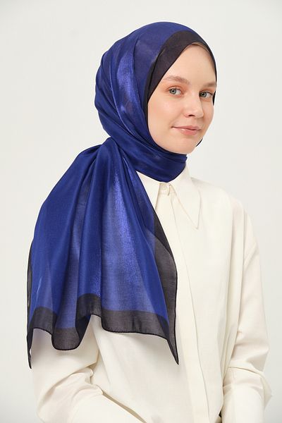 Madame Polo Πολύχρωμο ύφασμα χωρίς τσαλακώματα με κεχριμπαρένιο σάλι 75x180 εκ.
