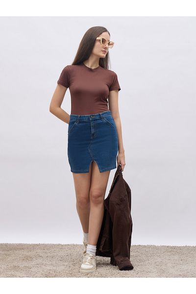 Styli Pack of 2 - Cotton Stretch Fitted High Neck T-Shirt
