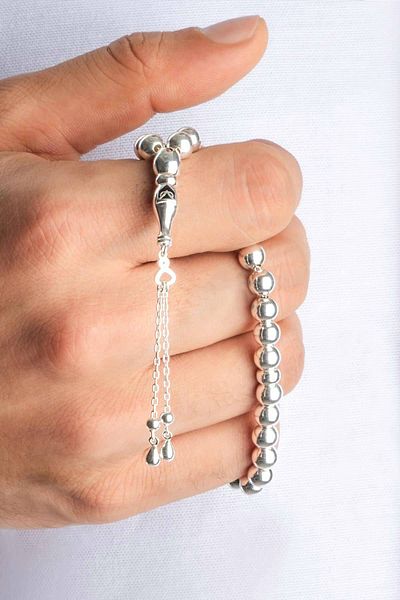 So CHIC... Modern Design 17 cm Silver Prayer Beads