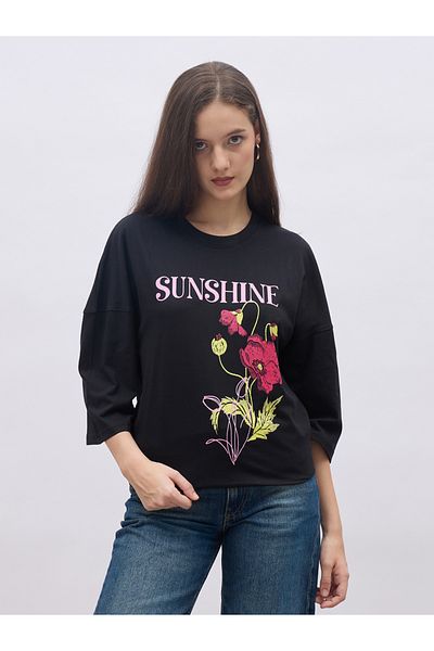 Styli Graphic Print Oversized T-Shirt