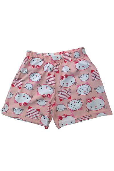 Asel Women's Short Sleeve Cotton Lycra Pajama Set with Shorts