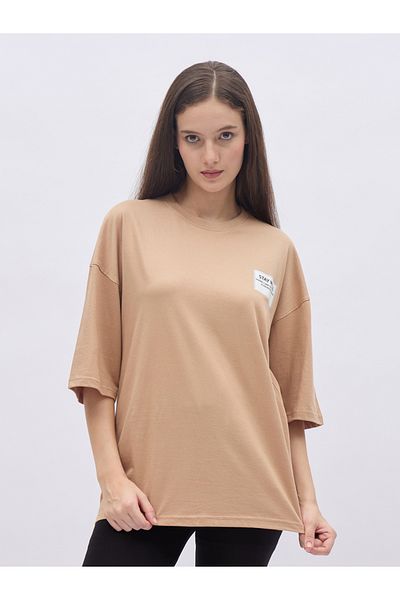 Styli Printed Oversized Longline T-Shirt