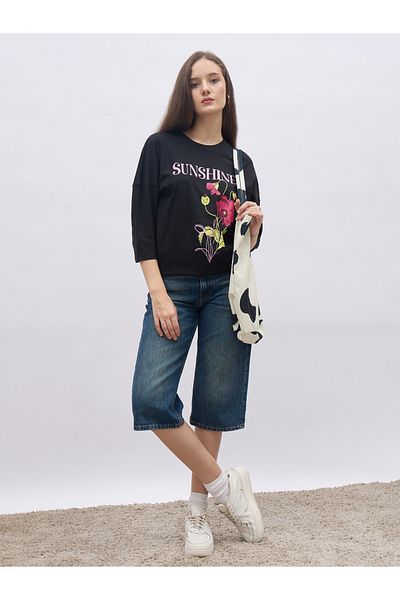 Styli Graphic Print Oversized T-Shirt