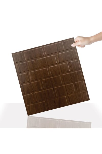 TİNK 3 Boyutlu Duvar Paneli Kabartmalı Metro Desen Pvc 41x41 cm/ 6 Adet /1 m²...