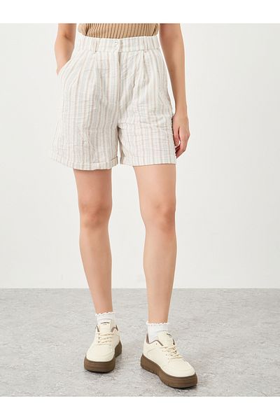 Styli Striped Shorts with Side Pocket