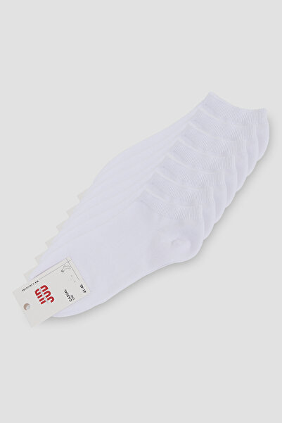 JUD Lycra Cotton 7-Piece Combed Cotton Men's White Booties Socks