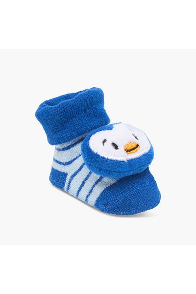 Juniors Applique Detail Slip-On Booties