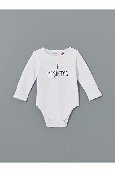 LC Waikiki Beşiktaş Baskılı Erkek Bebek Çıtçıtlı Body ve Pantolon 2'li