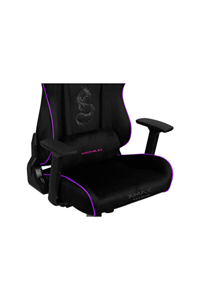 XMAX / Rio Plus Balerion Terletmez Kadife Kumaş Siyah Gaming Oyuncu Koltuğu / 120 Kg Taşır