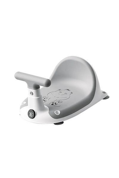 Little Mom Little Mom Grey baby bath seat, with backrest and support handle, integrated temperature display