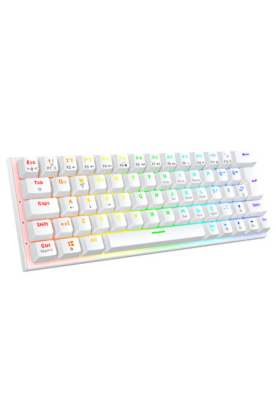 Blueforce Runner Rgb Mekanik Gaming Oyuncu Klavyesi Red Switch Q Beyaz