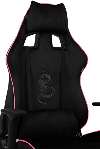 XMAX / Rio Plus Balerion Terletmez Kadife Kumaş Siyah Gaming Oyuncu Koltuğu / 120 Kg Taşır