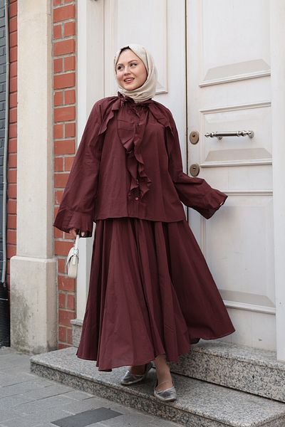 LOCCO Women's Rosalinda Suit Burgundy