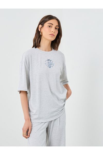 Styli Floral Print Oversized T-Shirt and Joggers Co-Ords