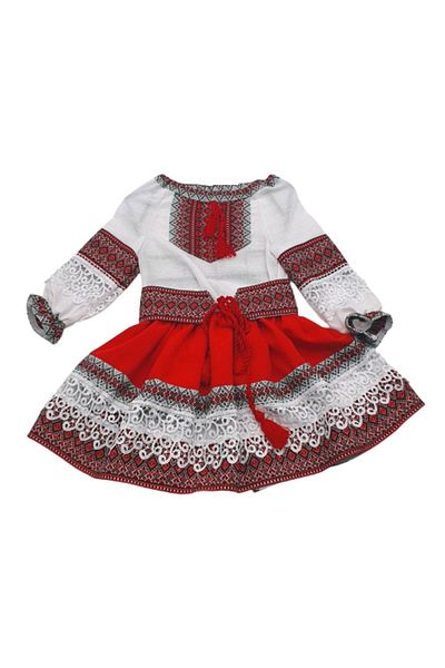 OEM Muntenia Folk Costume for girls, red, 9 years old