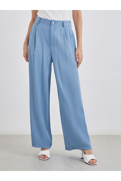 Styli Tailored Wide Leg Denim Pants