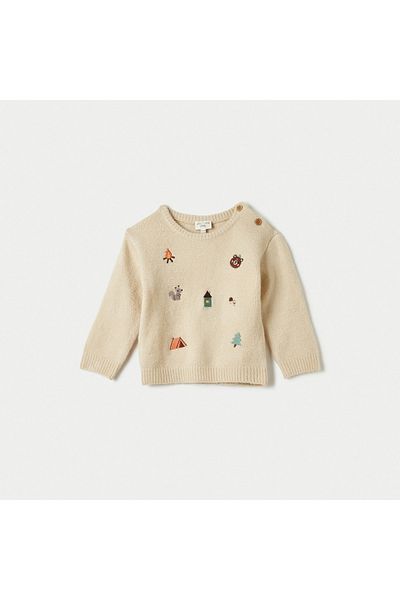 Juniors Embroidered Pullover with Long Sleeves